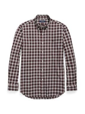 Polo Ralph Lauren Men's Classic Fit Plaid Twill Shirt Red/White/Green Size M